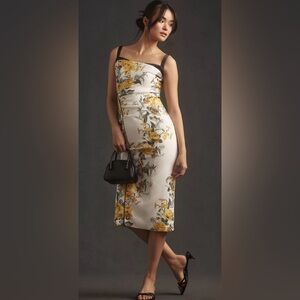 Maeve Sleeveless Square-Neck Column Midi Dress